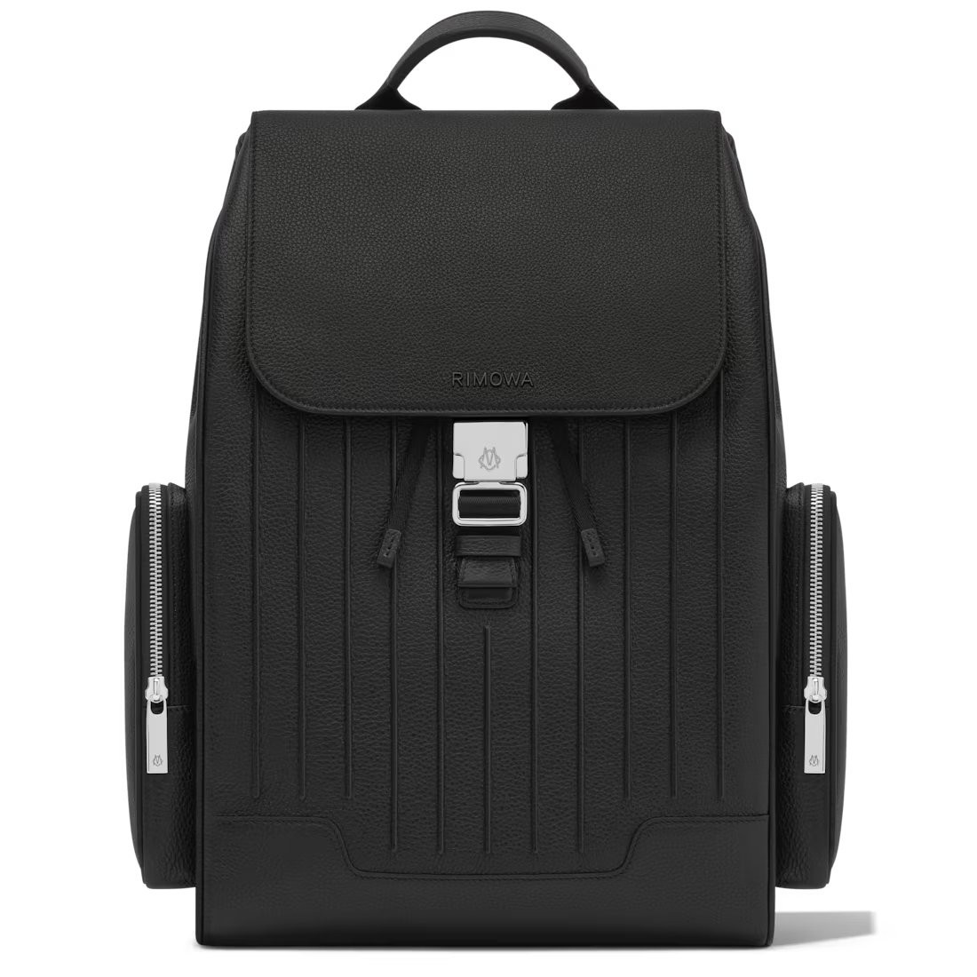 Leather Flap Backpack Large
